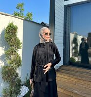 Nouvelle arrivée 2023 Abaya musulmane femme hauts et robe deux pièces ensemble Islam ethnique Abaya robe ensembles