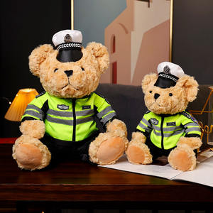 Nuovo arrivo carino peluche polizia <span class=keywords><strong>uomo</strong></span> orsacchiotto di alta qualità morbido uniforme polizia orso peluche per ragazze ragazzi - Product Image 3