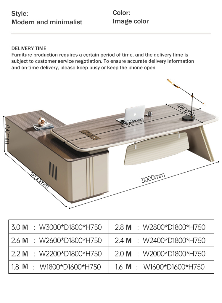 Bureau de patron (220*180*75cm)