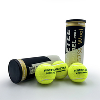 Pabrik FRCETEE Grosir Desain Kustom Tahan Lama 57% Wol Profesional Portabel Ramah Lingkungan Bola Tenis Padel Kuning Hijau Pro+