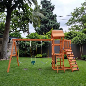 Parc de jardin d'école d'arrière-cour d'enfants équipement de terrain de jeu extérieur public commercial toboggan balançoire en bois - Product Image 6