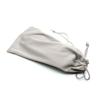 Sac à cordon pour lunettes de soleil en microfibre, impression de haute qualité, blanc, gris, noir