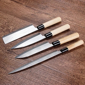 Ensemble de couteaux de cuisine <span class=keywords><strong>japonais</strong></span> pour Sushi couteau de Chef multifonctionnel à motif damas avec manche en <span class=keywords><strong>bois</strong></span> - Product Image 3