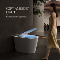 WC intelligent avec réservoir d'eau indépendant, commande vocale mains libres, éclairage nocturne ambiant, expérience d'ouverture lumineuse LED, OEM ODM