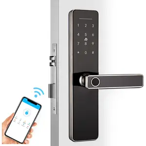 smart home decor interior Stainless steel door locks safety office home appliances APP fingerprint smart locks