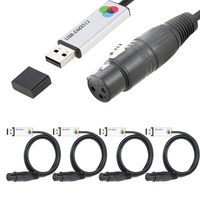 Interfaz Dmx512 para Luz de Discoteca, Interfaz USB para DJ, Adaptador de Interfaz USB, Iluminación de Escenario, Luces de Fiesta, Haz de Luz LED USB