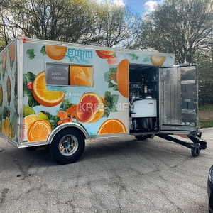 Kiosque mobile de concession au design coco, remorque de rue d'été, chariot de restauration rapide, remorque alimentaire mobile, kiosque à fruits pour événements extérieurs - Product Image 2