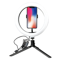 Travor-anneau lumineux de 10 "/26CM, LED, avec USB, lampe, éclairage annulaire pour Studio de photographie, vidéo en direct, Tik Tok