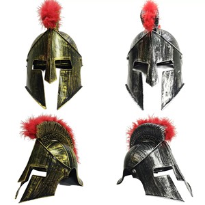 Casque de gladiateur romain antique en plastique, casque de soldat romain pour adulte, pour cosplay, fêtes et accessoires théâtraux - Product Image 2