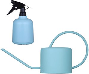 40oz Easy Pour Long Spout Watering Can and Watering Plant Mister Metal Watering Can and Plastic Spray Bottle Plant Mister Kit