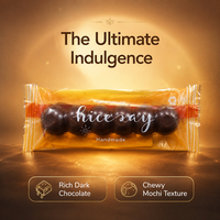 Barras de Mochi de Chocolate Negro Sólido Premium al por Mayor OEM, Snack Dulce Masticable a Granel Directo de Fábrica