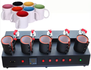 Máquina de Prensa de Calor Semiautomática 5 en 1, Eléctrica, 220V, para Imprimir en Tazas, Vasos y Botellas, Nueva - Product Image 2