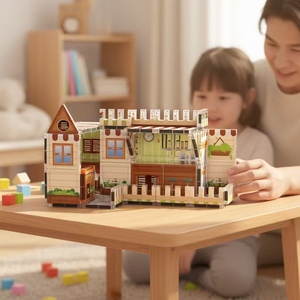 Bechotoys STEM Multifunctional <b>Plastic</b> Building <b>Blocks</b> Multi-themed Tiles Educational Toys Unisex Children's DIY Toys - Product Image 3