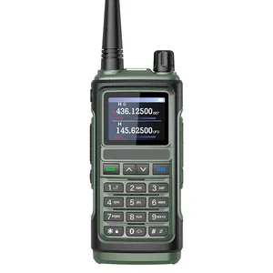 Baofeng-Radio bidireccional de tres bandas con cargador LCD NOAA Weather UV17, walkie talkie inalámbrico de largo alcance, radio portátil de dos vías con carga USB C