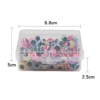 LUSHAZER 100 pcs/Box 3D Fish Eyes 5mm 6mm 8mm Perles de pêche en plastique Space Beans Accessoire pour la fabrication de leurres Bass Fishing in Lake