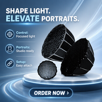 Boîte à lumière portable de 90 cm, petite et souple, à bouche profonde parabolique pour prise de vue en direct, avec LED à chargement rapide et matériau en nylon