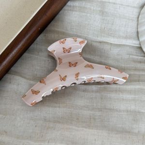 Pinza de Pelo de Acetato con Estampado de Mariposa, Pinza de Pelo de Tiburón Elegante y de Lujo, Accesorios de Moda para el Cabello - Product Image 5