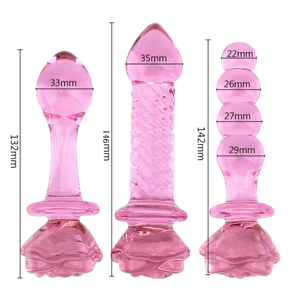 Heisenberg - Plug anal en verre borosilicate rose quartz fait main pour femmes et hommes - Vente en gros - Product Image 6