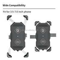 Chargeur sans fil réglable à 360 degrés imperméable, support de téléphone portable pour moto et chargeur USB adapté aux téléphones portables