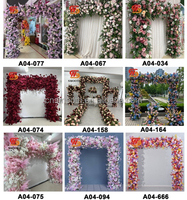Arche de fleurs blanches en mousse SMS 8x8 pieds, double face, pour décoration de mariage et événements