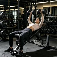 Banc de musculation portable et stable en acier renforcé, réglable, durable, pour l'entraînement de force commercial