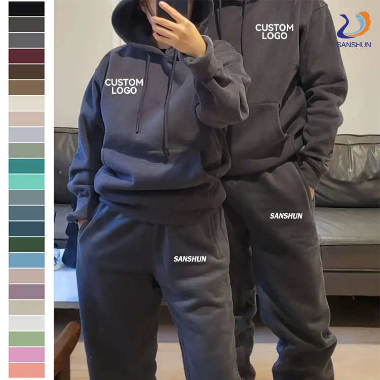 Ensemble pantalon de survêtement et sweat à capuche personnalisé pour hommes survêtement lourd Streetwear survêtement Tech Fleece 2 pièces ensemble unisexe Hoddies