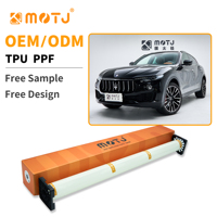 MOTJ - Película Protectora de Pintura para Automóvil de TPU PPF de 7.5mil, de Alta Calidad, Brillante, Autoadhesiva, Antiarañazos, Antiamarilleo, Garantía de 5 Años, 1.52x3M, 15M/Rollo