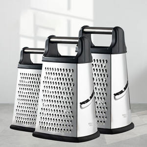 식기 세척기 야채 커터 주방용 안전 스테인레스 스틸 수동 야채 강판 4 in 1 다기능 치즈 강판 - Product Image 1