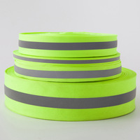 En stock, vente en gros, ruban réfléchissant en polyester haute luminosité, bandes vertes fluorescentes pour sacs, 1/2/2,5/3/4/5 cm