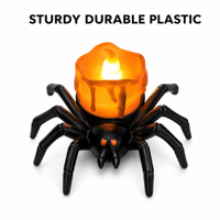 Lampes LED sans flamme en forme de citrouille et d'araignée pour Halloween, idéales pour les fêtes à thème, les maisons hantées et la décoration d'événements