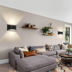 Tablero colgante estándar americano para interiores, lámparas de pared semicirculares grandes de 10W, lámpara de pared LED blanca cálida/blanca fría para el hogar - Product Image 3