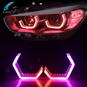 Phổ 5D pha lê mắt thiên thần hình lục giác LED ống kính che SRGB-A ứng dụng điều khiển 3.0 inch Mặt nạ Led Đèn Pha Phụ kiện đèn xe - Product Image 4