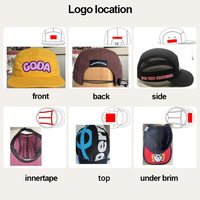 Casquette 5 panneaux de haute qualité en nylon imperméable avec logo personnalisé, imprimé camouflage intégral et perforations laser