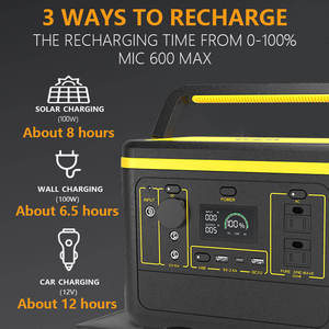 Générateur solaire portable 600W 1000W alimenté par batterie, prix compétitif OEM, station d'alimentation portable KN-600W, alimentation portable Po - Product Image 4