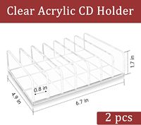 Support de rangement de table en acrylique transparent personnalisé OEM pour CD, disques vinyles, DVD, idéal pour les collections d'objets de collection et les loisirs personnels