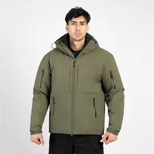 Chaqueta acolchada impermeable cálida de estilo de moda personalizada para hombre, chaqueta acolchada de invierno al por mayor