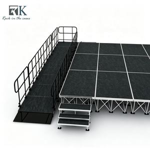 Wholesale Stage Portable Stage Event Stage <b>Kit</b> Modular Stage Platform with Staircases and Slopes for Outdoor Events - Product Image 1