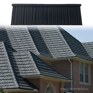 Tuile de toiture en métal revêtue de pierre, design bois, résistante aux intempéries, plaque de toiture Dacra - Product Image 1