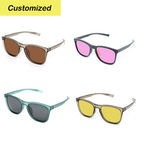 Lunettes de soleil polarisées confortables pour hommes et femmes, monture carrée intégrale, protection UV400, verres TAC PC légers, monture TR90