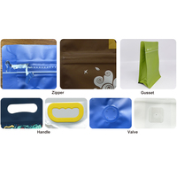 Sacs en plastique PET+PE à fond carré, scellés sur 8 côtés, étanches à l'humidité, avec fermeture éclair, pour aliments pour animaux, thé, gelée, chewing-gum, pochette autoportante