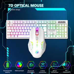 Pctenk xd82r các chuyên gia dẫn có dây chơi game bàn phím và chuột Combo Backlit kích thước đầy đủ cho gamer Máy tính để bàn chuột bàn phím thiết lập - Product Image 2