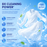 OEM Ramah Lingkungan 6-in-1 Gel Biodegradable Deterjen Pakaian Sekali Pakai Hipoalergenik untuk Pakaian dan Kulit Sensitif