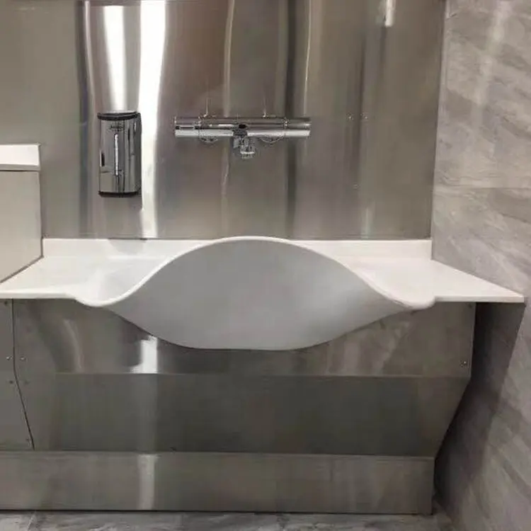 Fanwin salle d'hôpital bassin médical pierre artificielle acrylique pur évier de salle de bains