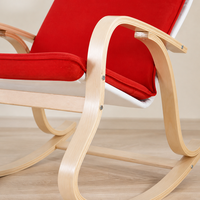 Produits les plus vendus sur Alibaba : Fauteuil à bascule avec coussin de dossier, base en bois lisse pour la relaxation à domicile