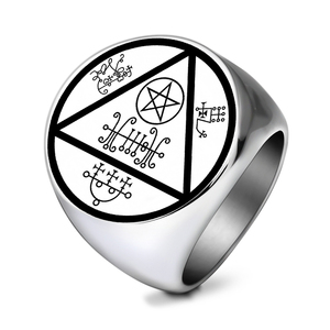 Amuleto de joyería espiritual, los espíritus de <span class=keywords><strong>la</strong></span> lujuria, regalos de amor y pasión, joyería de Talismán mágico, anillo de acero inoxidable grabado con láser - Product Image 2