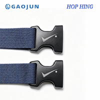Boucle en plastique POM haut de gamme avec logo gravé au laser, détails personnalisés, glissière à trois barres pour sangle de sac à dos