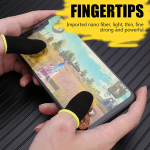 24 Needles Silver Fiber Game Finger Cover Game <b>Controller</b> Sweatproof Anti-slip Fingertip Cover Thumb Gloves <b>for</b> PUBG Mobile Game - Product Image 1