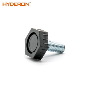 Patas Ajustables Hyderon Negras con Vástago Roscado Hexagonal de Plástico, Accesorios de Nivelación para Muebles - Product Image 4