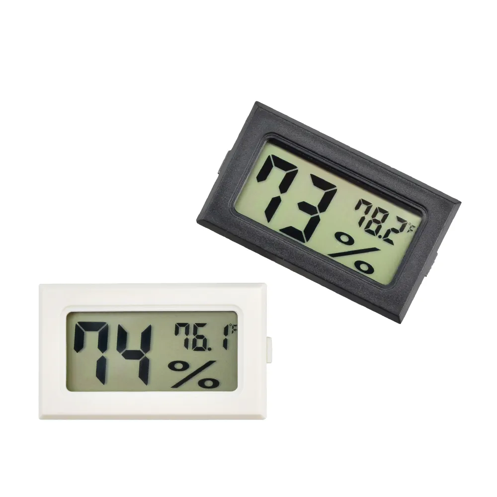 Mini Digital Fahrenheit grau Display LCD Higrômetro Termômetro para Cigar Box e Pet Box e Incubadora