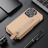 Dompet Zipper Multifungsi Berkualitas Tinggi DYL Desain TPU+PU Anti-jatuh Tempat Kartu Kulit Magnetik Casing Ponsel untuk 14 14
